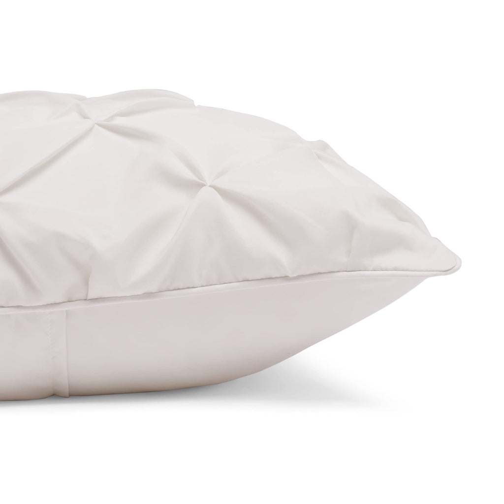 Amazon Basics Soft, Breathable Queen Size Comforter Sets, All-Season Down-Alternative 3-Piece Bedding Set, Pinch Pleat Design, Full/Queen Size, Beige