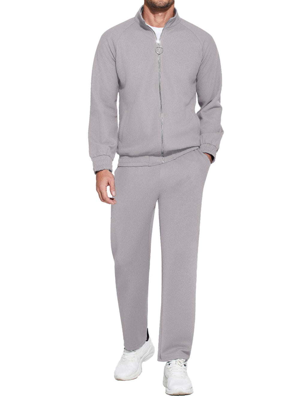 COOFANDY Mens 2 Piece Tracksuit Casual Sweatsuits Full Zip Track Suits Jogging Athletic Suit Sets