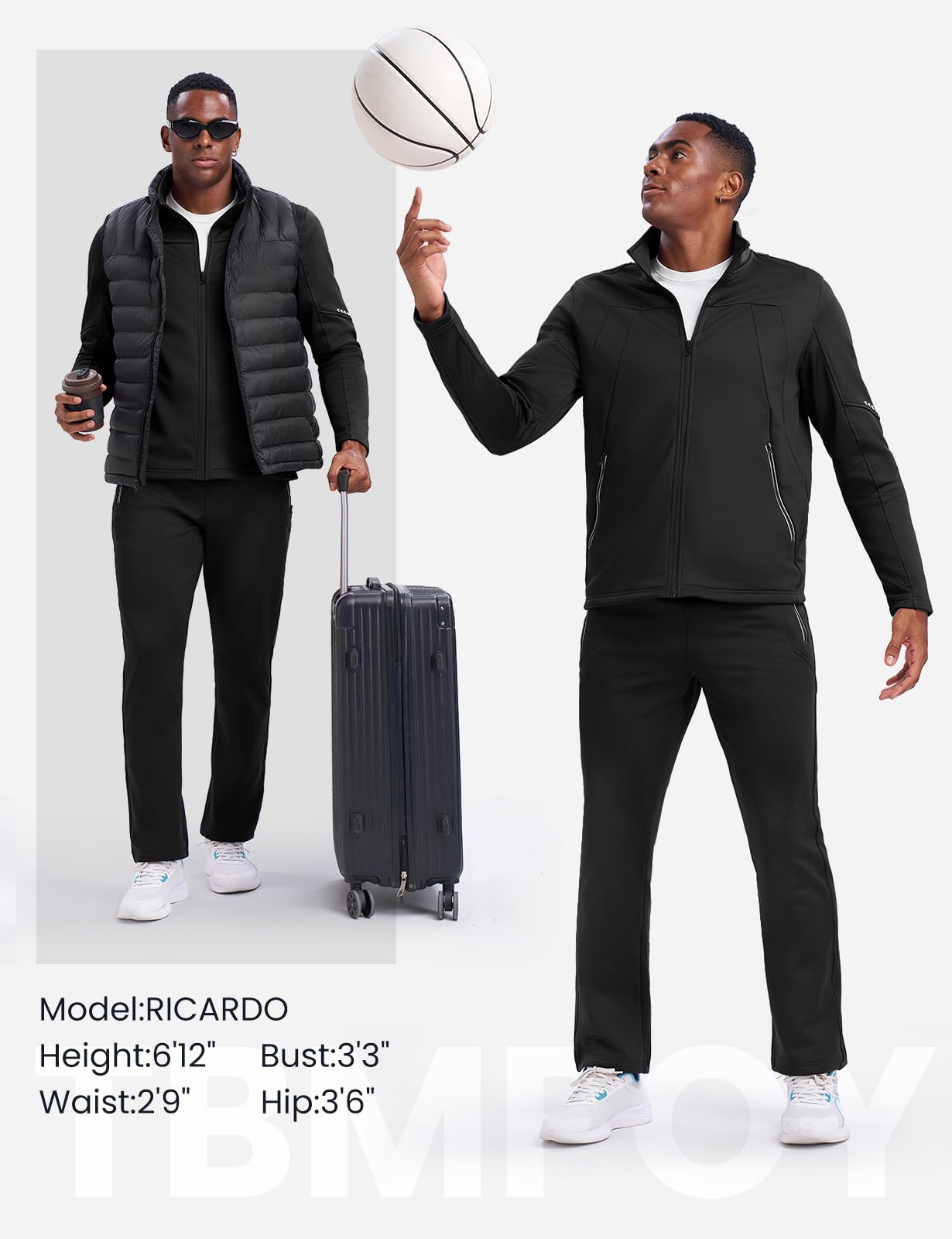 Athletic Sports Casual Full Zip Jogging Suit
