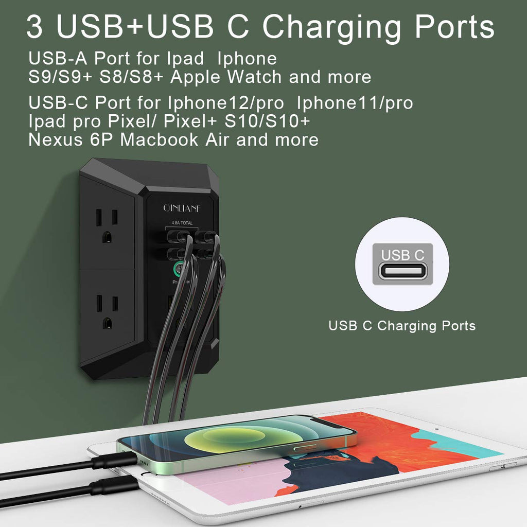 Wall Charger, Surge Protector 4 plugs