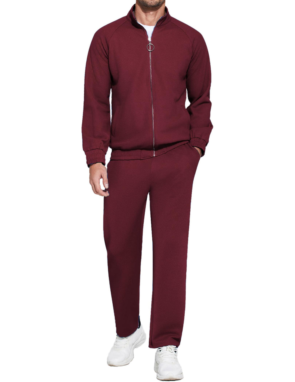 COOFANDY Mens 2 Piece Tracksuit Casual Sweatsuits Full Zip Track Suits Jogging Athletic Suit Sets