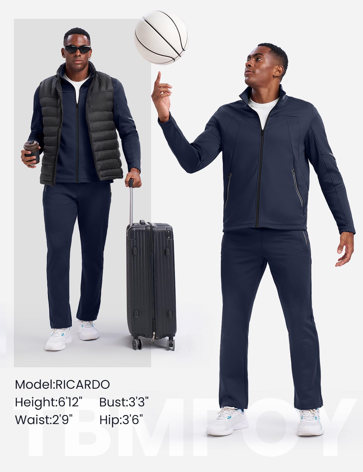 Athletic Sports Casual Full Zip Jogging Suit