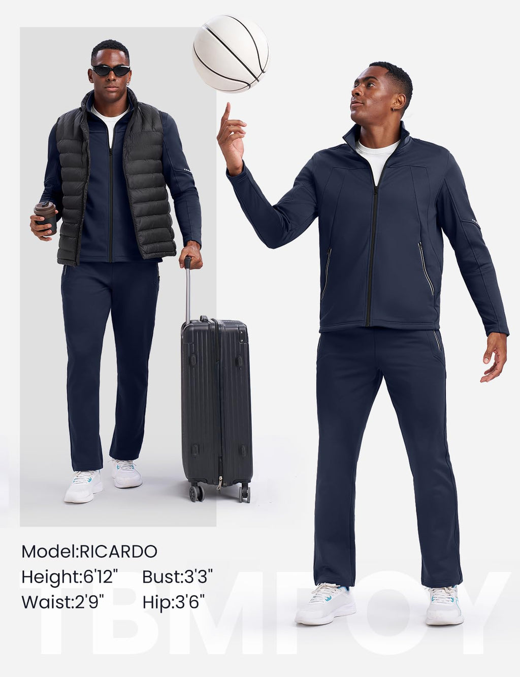 Athletic Sports Casual Full Zip Jogging Suit