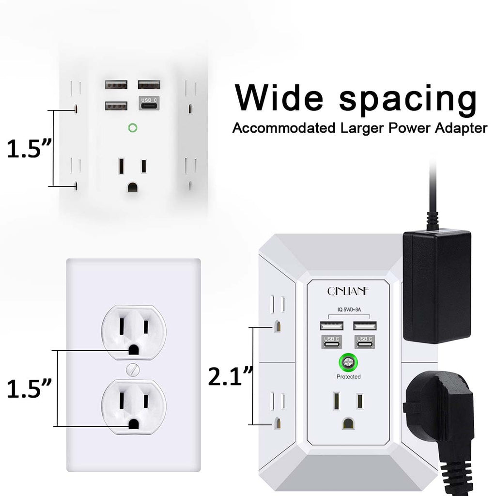 Wall Charger, Surge Protector 4 plugs