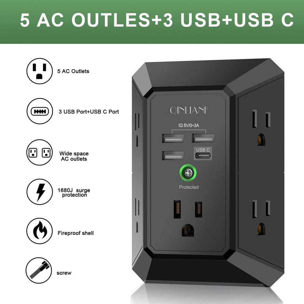 Wall Charger, Surge Protector 4 plugs
