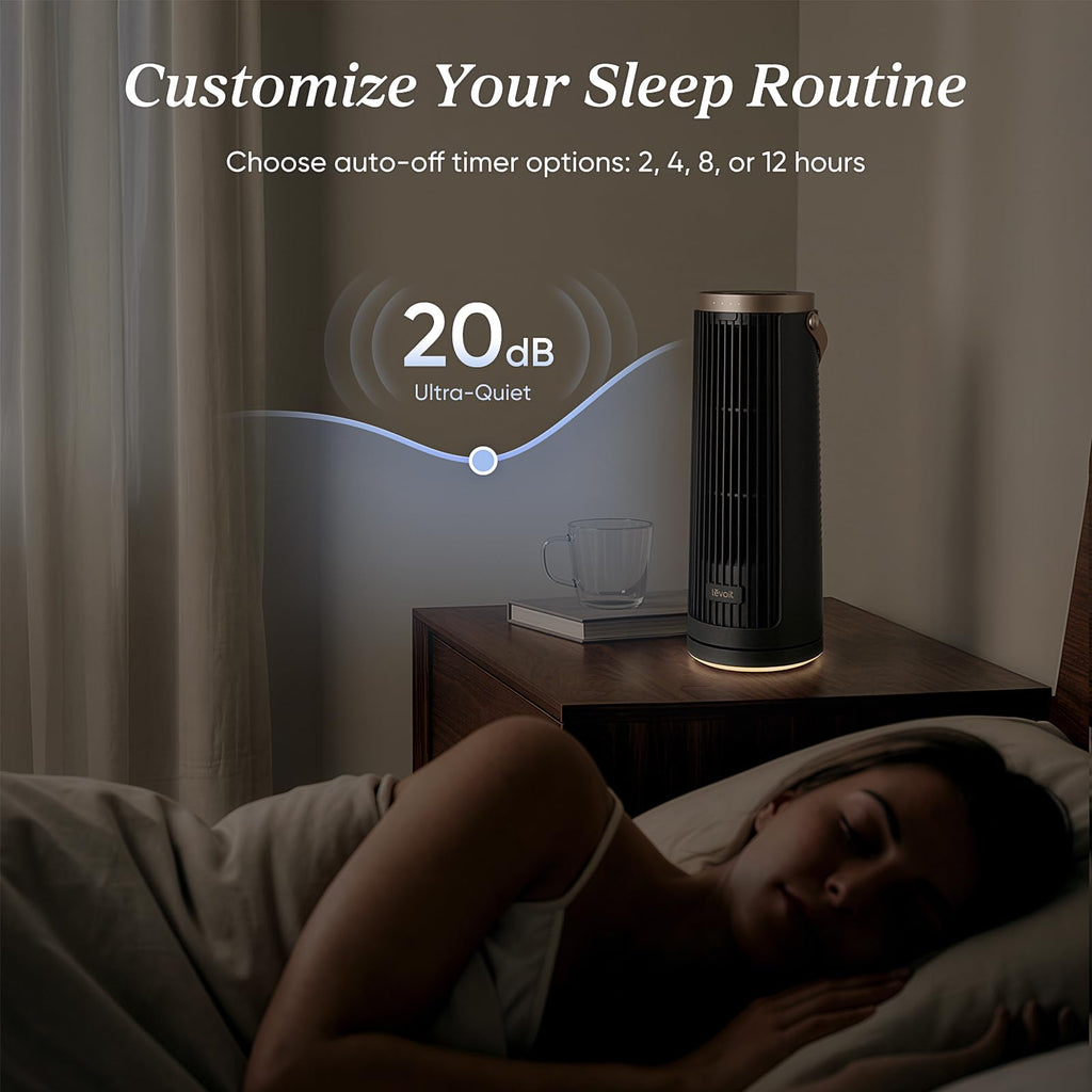 LEVOIT Tower Fan for Bedroom, 90° Oscillating Standing Fan with 28dB Quiet for Sleep, 25ft/s Velocity, 12H Timer, 5 Speeds 4 Modes, Remoter, Bladeless Room Fan for Home, Office, Indoor, 36 inch, White