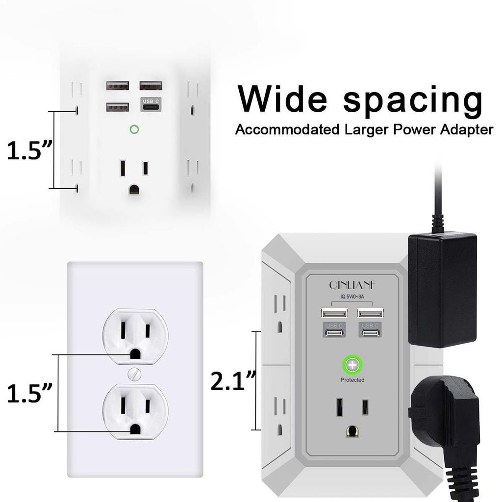 Wall Charger, Surge Protector 4 plugs