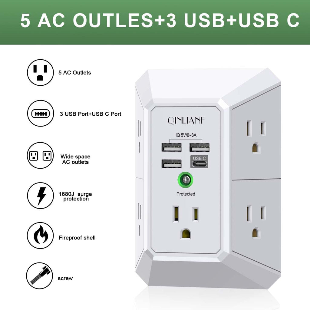 Wall Charger, Surge Protector 4 plugs