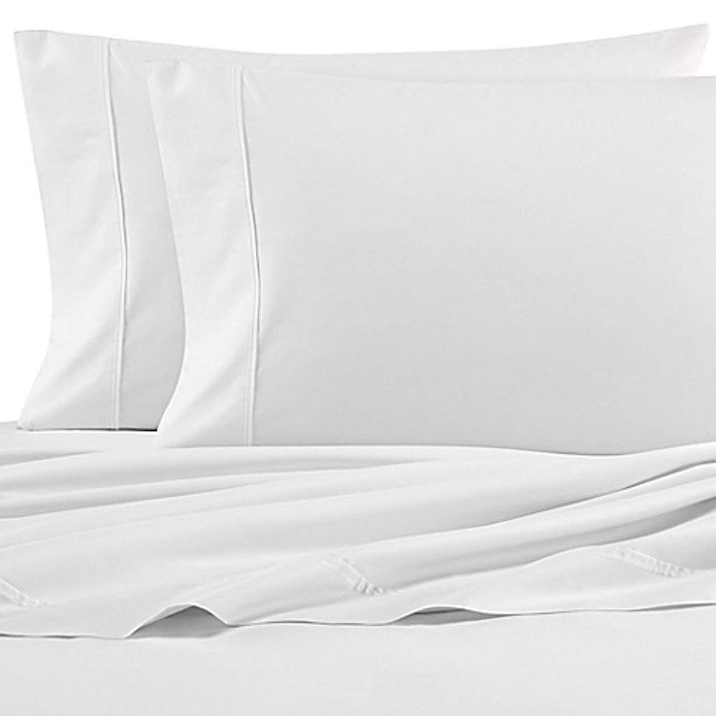 Nautica - Twin Sheet Set, Cotton Percale Bedding Set, Crisp & Cool, Fully Elasticized, Ideal Dorm Essentials (Solid Light Blue, Twin)