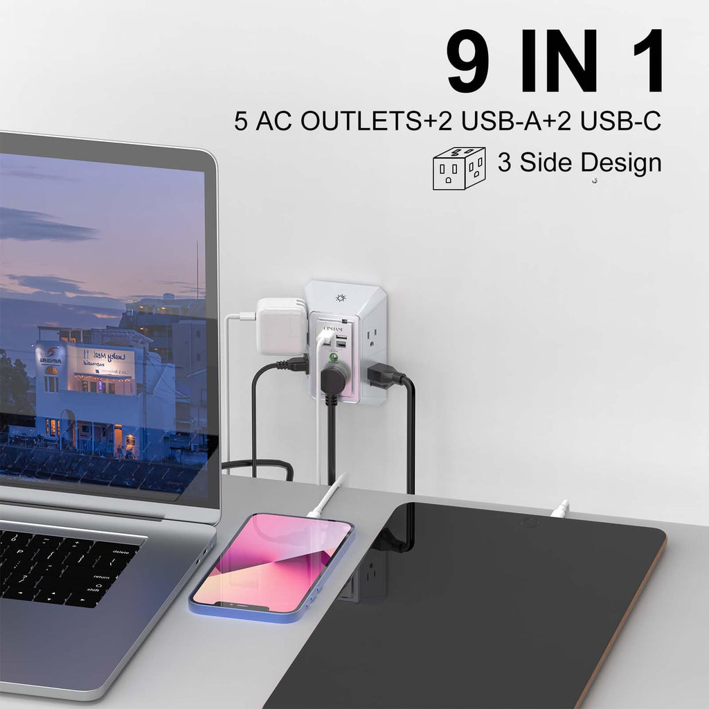 Wall Charger, Surge Protector 4 plugs