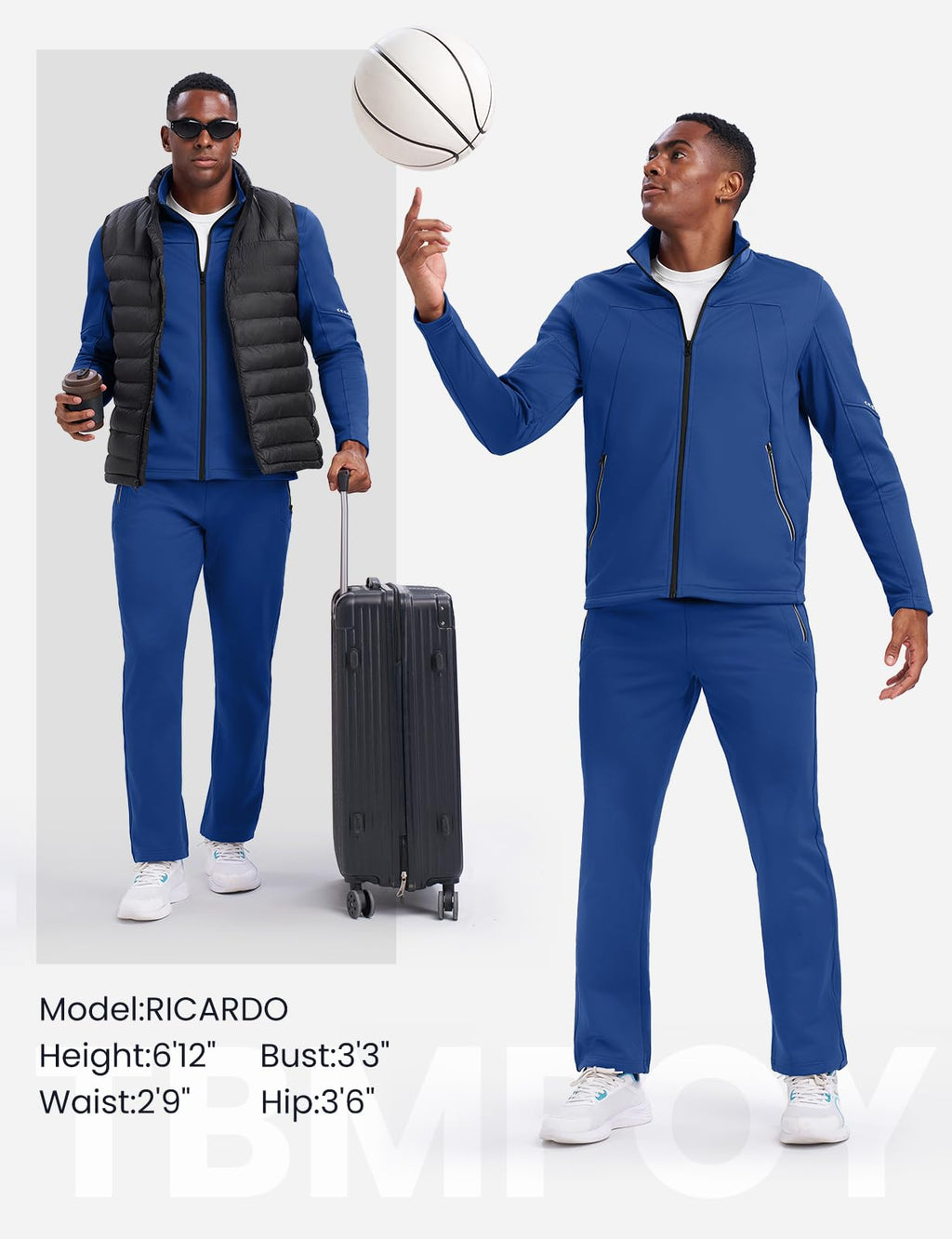 Athletic Sports Casual Full Zip Jogging Suit