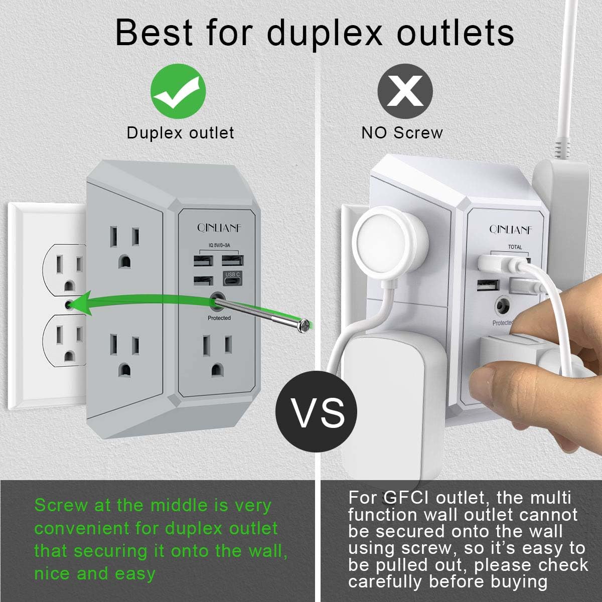 Wall Charger, Surge Protector 4 plugs