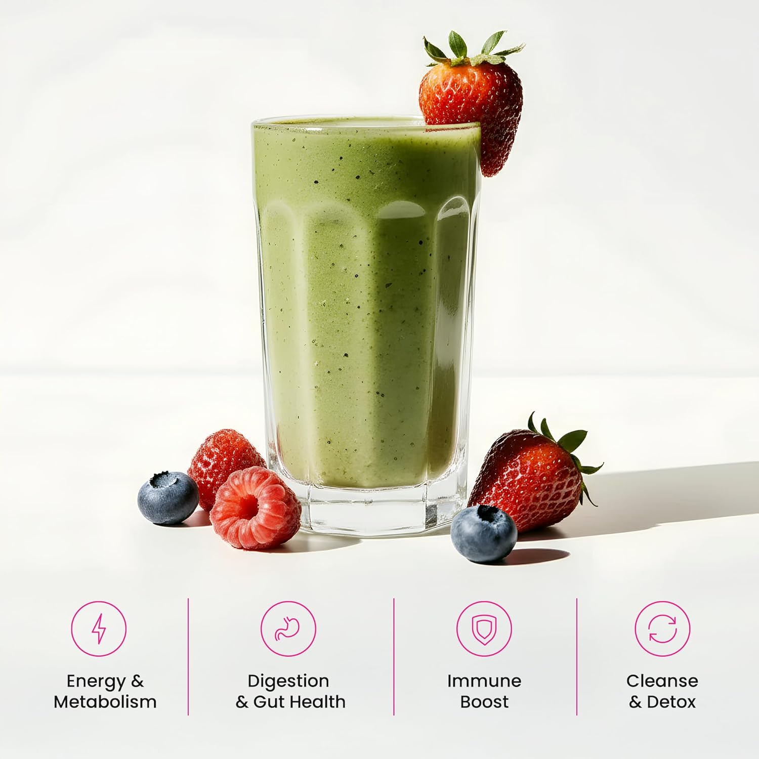 Super Greens Powder, 40+ Organic Superfoods, Probiotics & Enzymes for Energy, Digestion, Gut Health & Bloating | Organic Fruit & Veggie Drink Mix with Prebiotic Fiber, Daily Green Juice Smoothie Blend