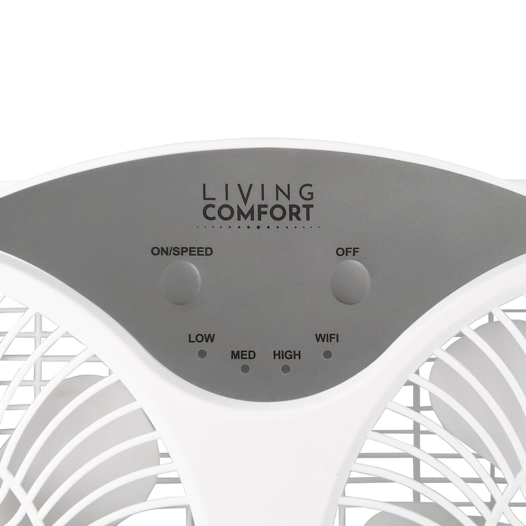Comfort Zone Window Fan for Bedroom, 9 inch 3 Speed Dual Fans with Auto-Locking Expanders, 3 Modes (Cool, Circulate, Exhaust), Remote Control, Fabric Cover plus Bug Screen, White