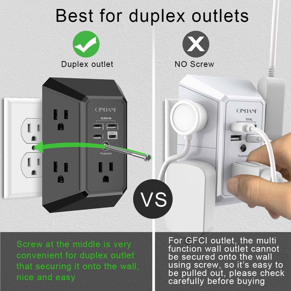 Wall Charger, Surge Protector 4 plugs
