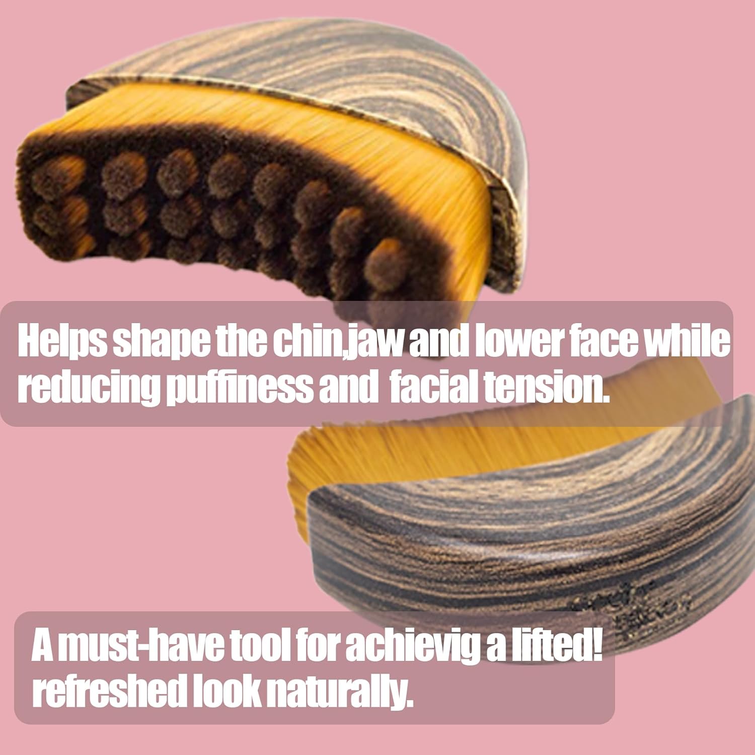 Lymphatic Contour Face Brush Lymphatic Drainage Massager Double Chin Reducer Lymphatic Drainage Brush for Face Ergonomically Designed to Fit The Skin Precisely and Relieve Fatigue