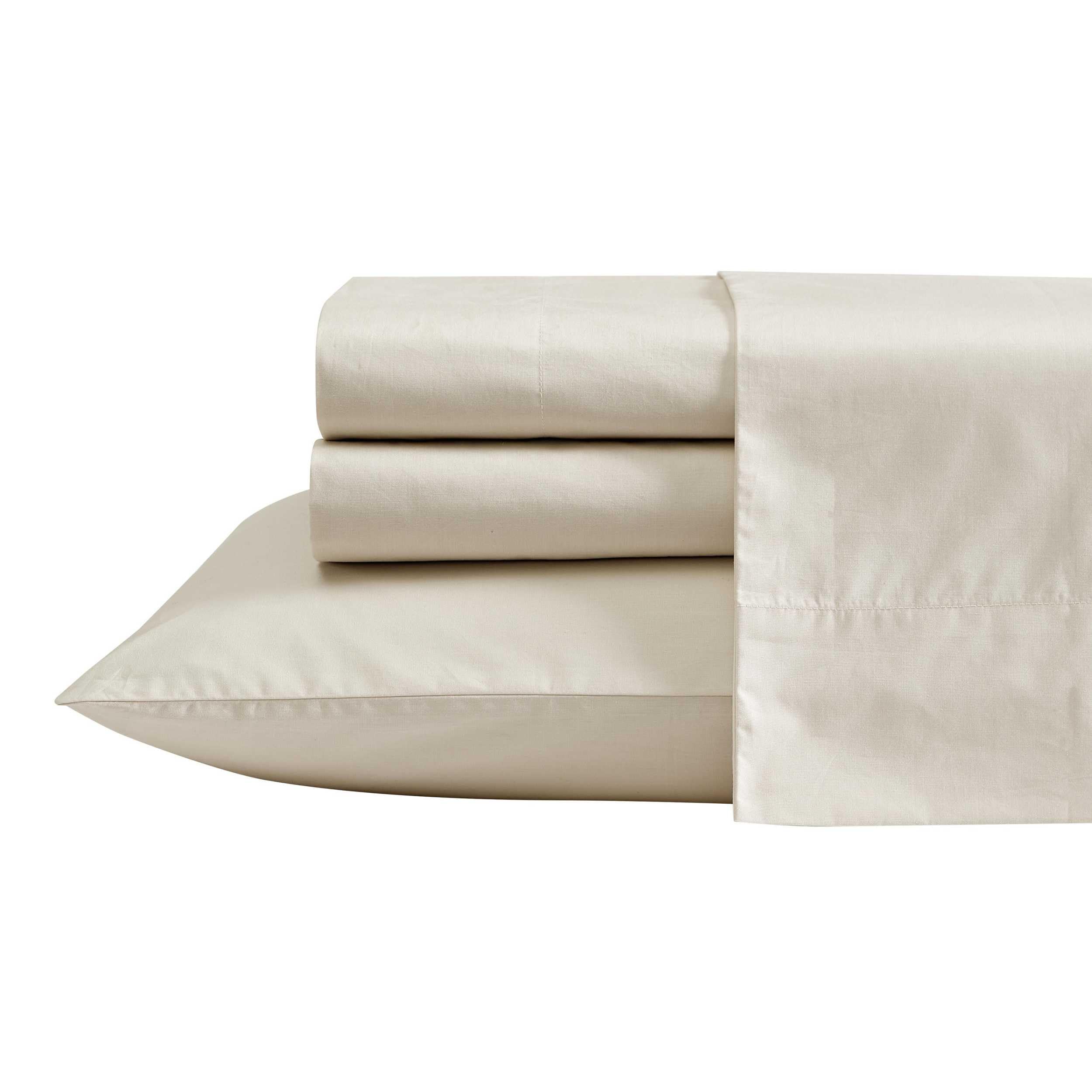 Nautica - Twin Sheet Set, Cotton Percale Bedding Set, Crisp & Cool, Fully Elasticized, Ideal Dorm Essentials (Solid Light Blue, Twin)