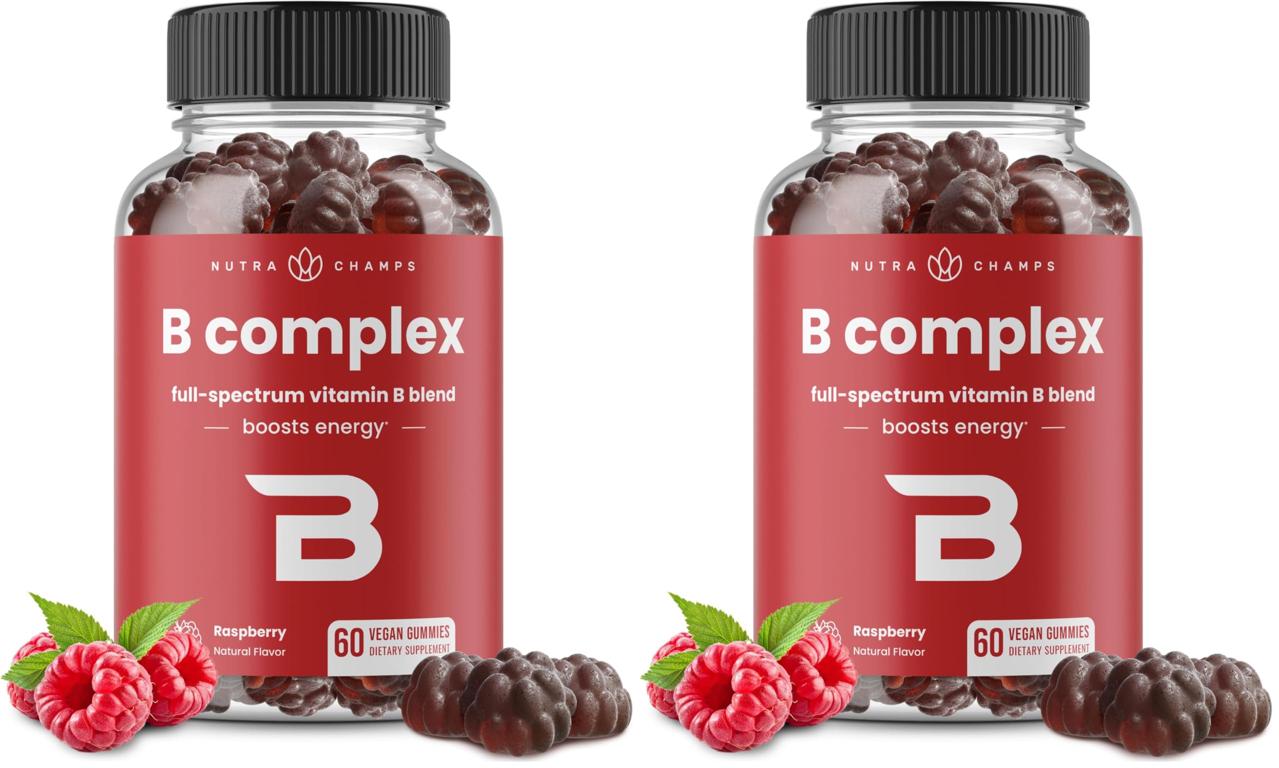 NutraChamps Vitamin B Complex for Kids, B1, B2, B3, B6, B7, B9 & Methyl B12, Kids B Complex Liquid Drops Supplement, Energy, Focus, Metabolism, Natural Berry, 120 Servings, 4 Month Supply
