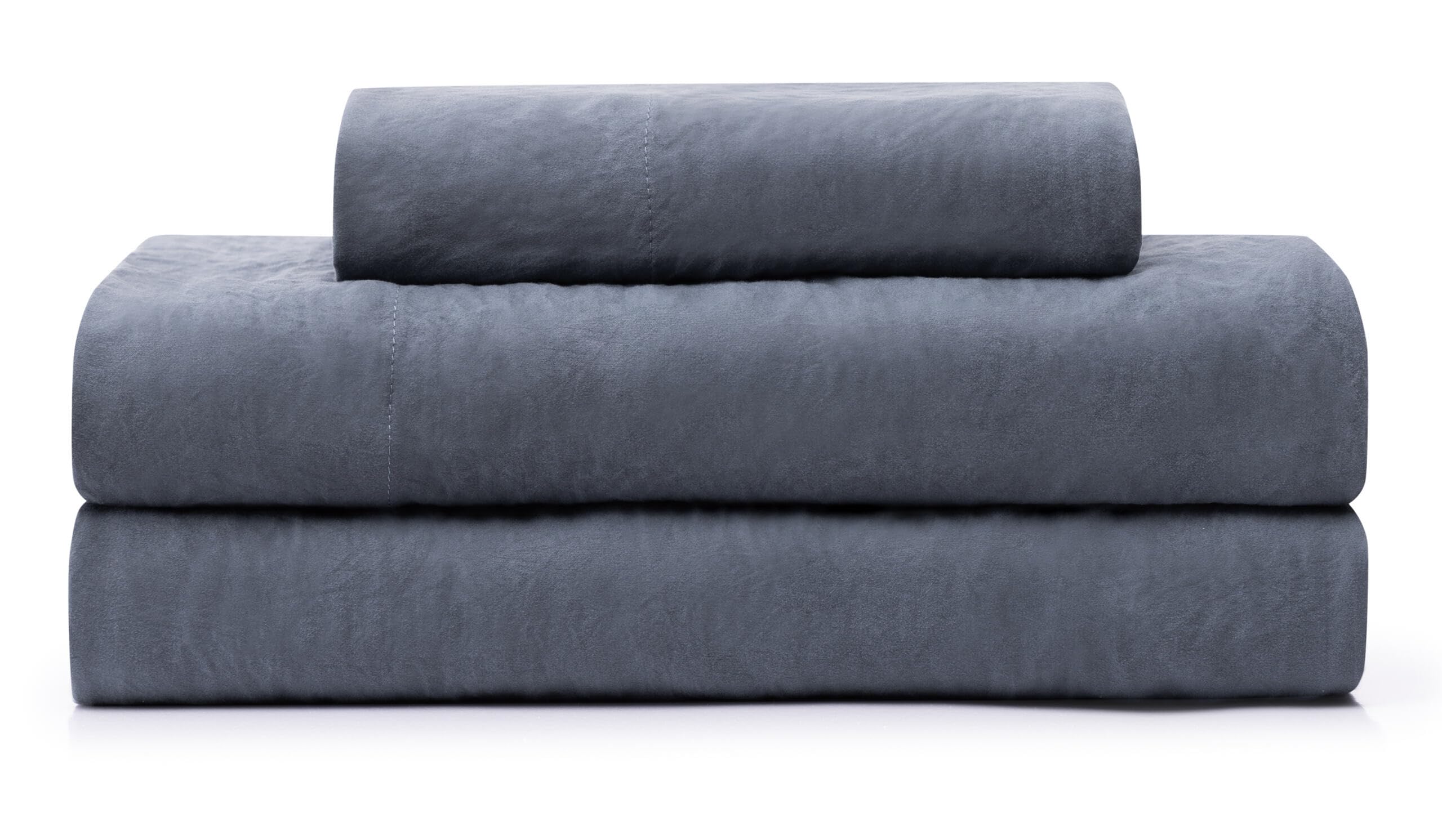 UGG Queen Sheet Set - 4 Piece Soft & Cozy Bedding with Deep Pocket Fitted Sheet (Fits Up to 15”), Flat Sheet and 2 Pillow Shams - Lightweight Sheets for Home & Bedroom, Navy Blue (Devon)