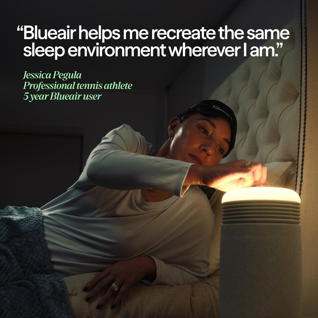 BLUEAIR Air Purifier & Sunrise Alarm Clock for Bedroom, Nursery – HEPA, HEPASilent™, Wake-Up Light, White Noise & Soothing Sounds for Natural Sleep, USB-C, Mini Restful
