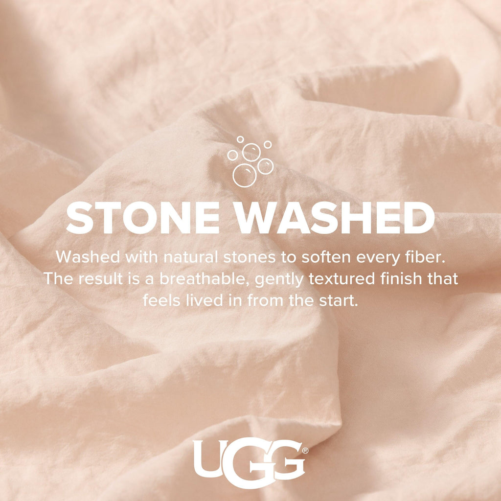 UGG Queen Sheet Set - 4 Piece Soft & Cozy Bedding with Deep Pocket Fitted Sheet (Fits Up to 15”), Flat Sheet and 2 Pillow Shams - Lightweight Sheets for Home & Bedroom, Navy Blue (Devon)