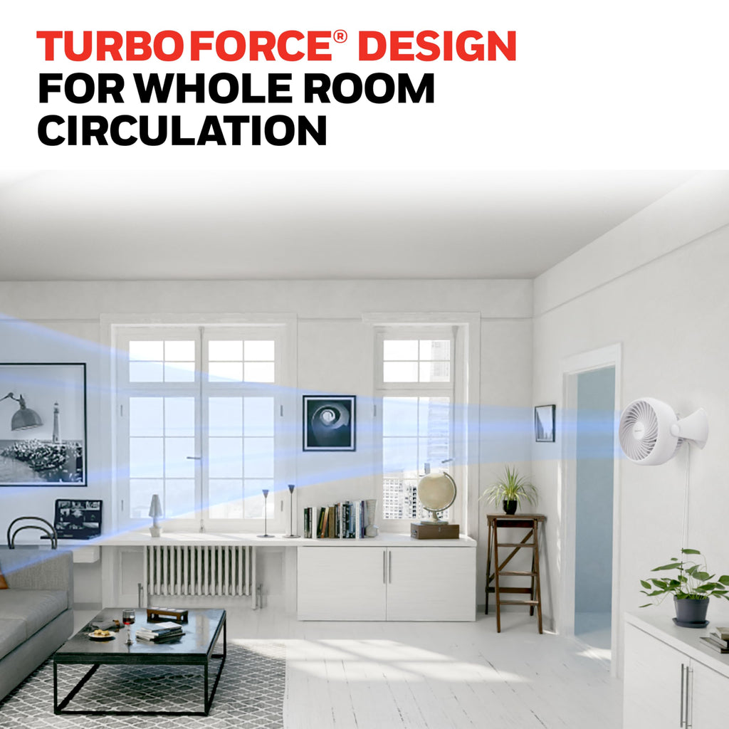 Honeywell TurboForce Air Circulator, Small Tabletop Fan, Quiet Personal Fan for Home or Office, 3 Speeds, 90 Degree Pivoting Head, Black, HT900