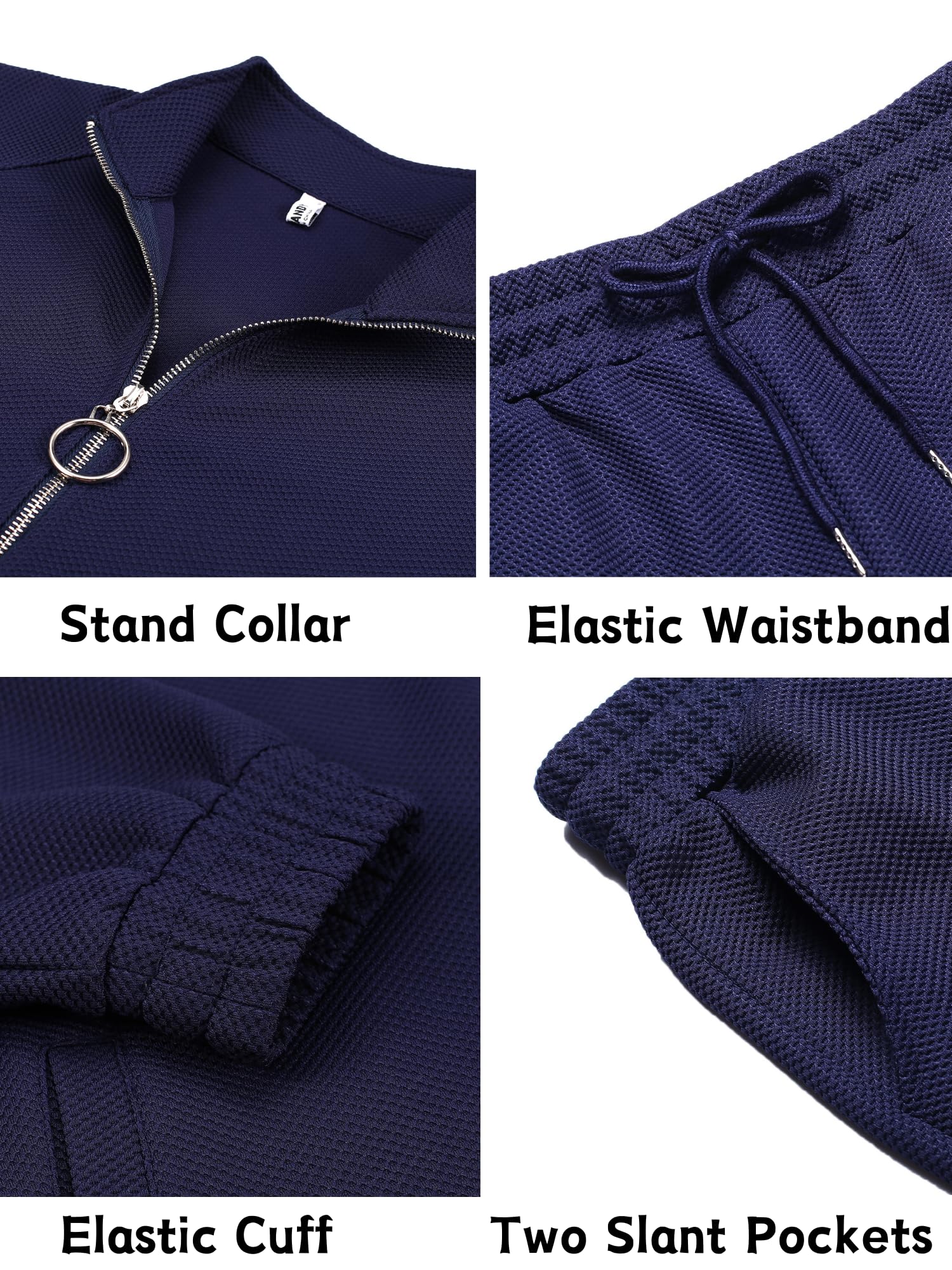 COOFANDY Mens 2 Piece Tracksuit Casual Sweatsuits Full Zip Track Suits Jogging Athletic Suit Sets