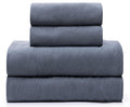 UGG Queen Sheet Set - 4 Piece Soft & Cozy Bedding with Deep Pocket Fitted Sheet (Fits Up to 15”), Flat Sheet and 2 Pillow Shams - Lightweight Sheets for Home & Bedroom, Navy Blue (Devon)