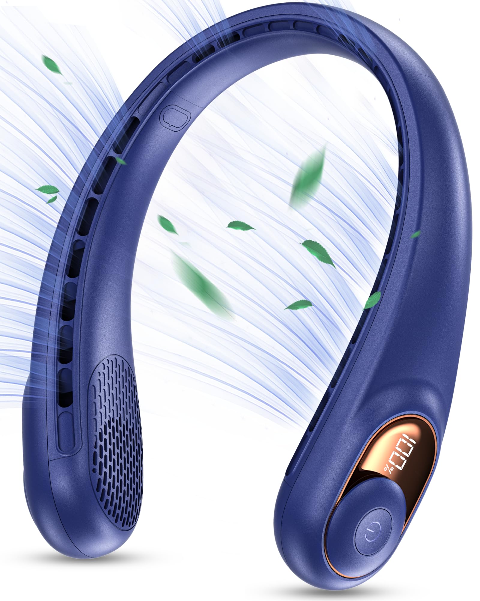KIDEE Neck Fan, Portable Bladeless Neck Fans, Upgrade 360° Airflow, Super Quiet, 3 Speeds, 4000mAh Personal Wearable Neck Fan, Upgraded Cooling Air Volume USB Rechargeable Hands Free Fan
