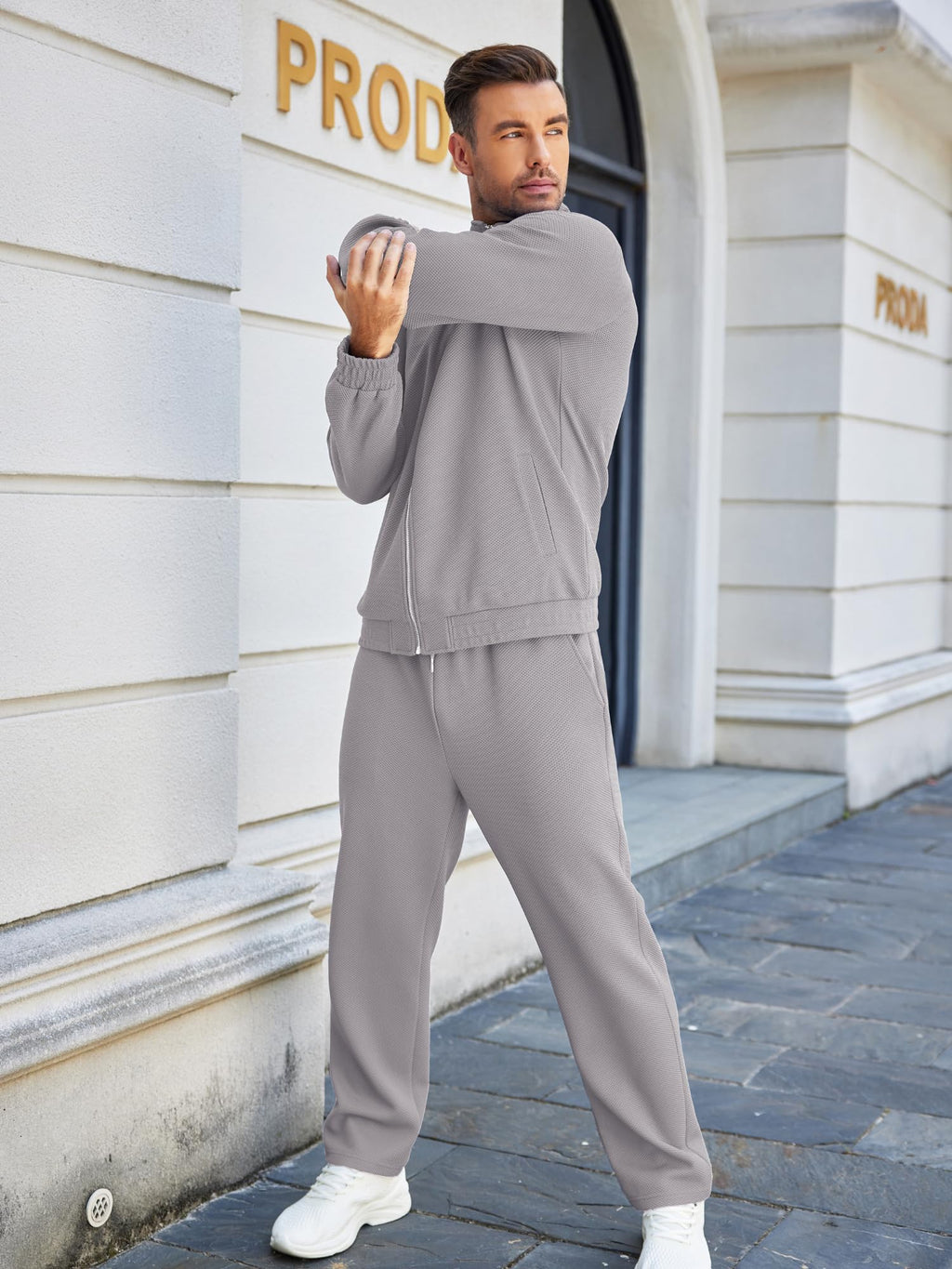 COOFANDY Mens 2 Piece Tracksuit Casual Sweatsuits Full Zip Track Suits Jogging Athletic Suit Sets