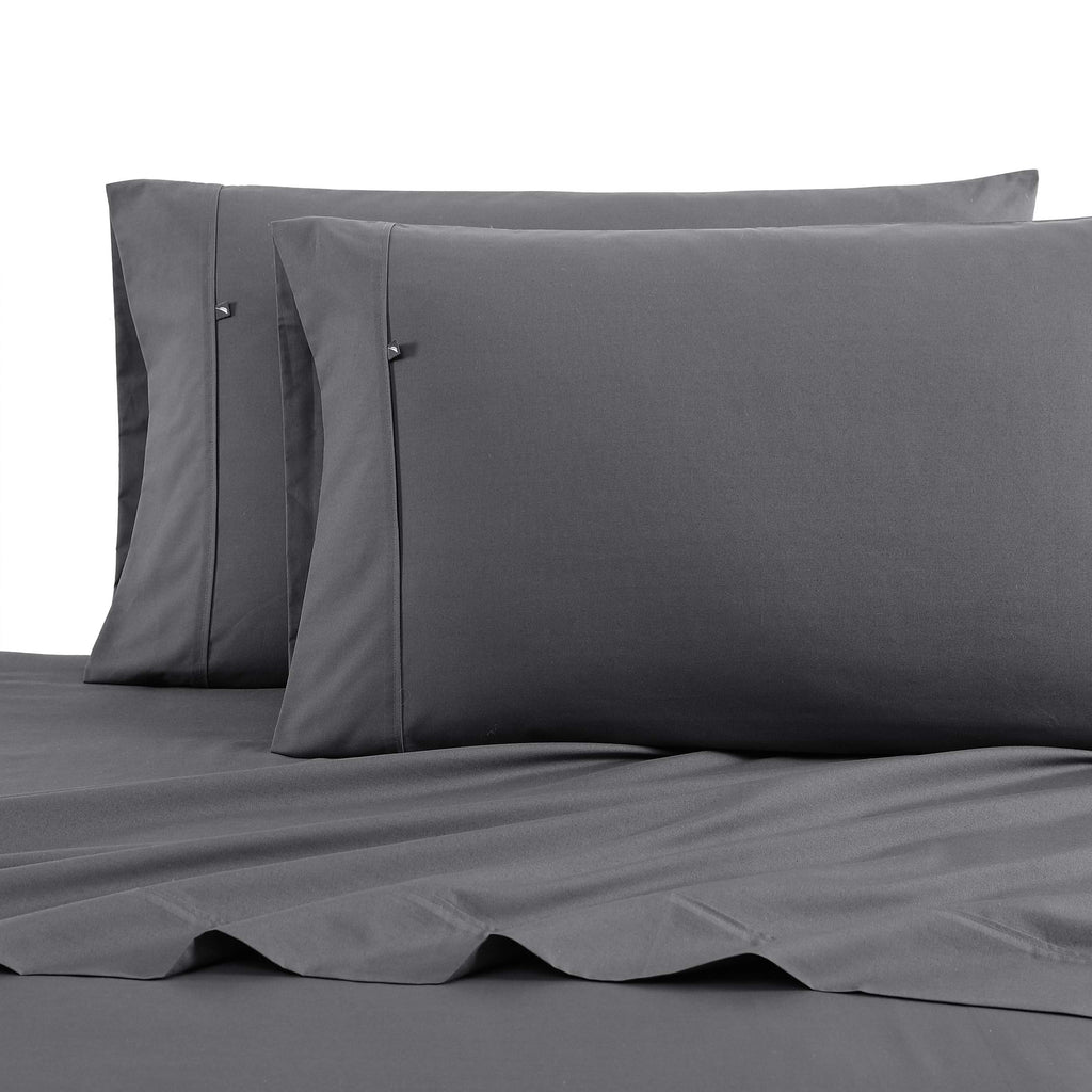Nautica - Twin Sheet Set, Cotton Percale Bedding Set, Crisp & Cool, Fully Elasticized, Ideal Dorm Essentials (Solid Light Blue, Twin)
