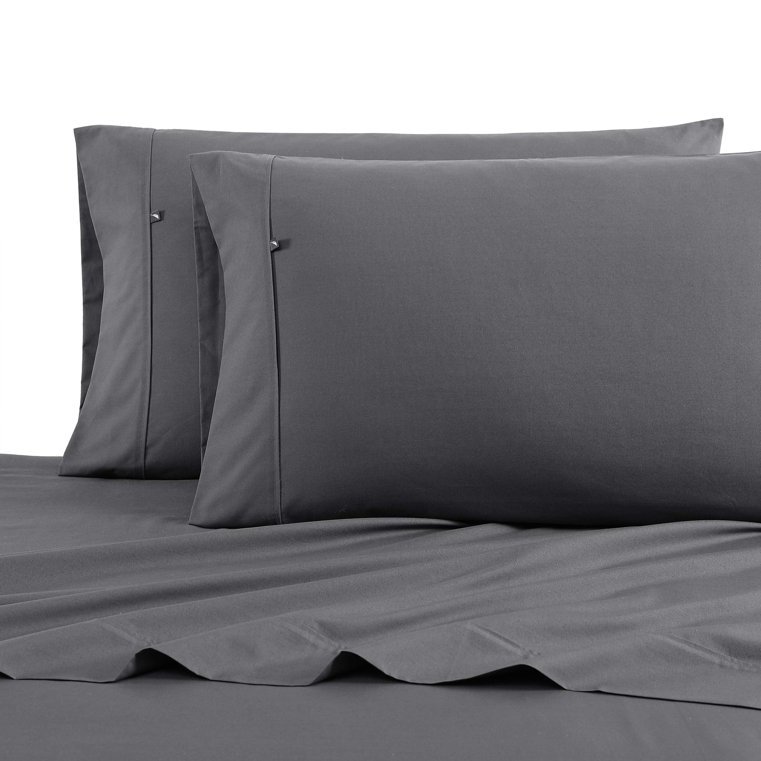 Nautica - Twin Sheet Set, Cotton Percale Bedding Set, Crisp & Cool, Fully Elasticized, Ideal Dorm Essentials (Solid Light Blue, Twin)