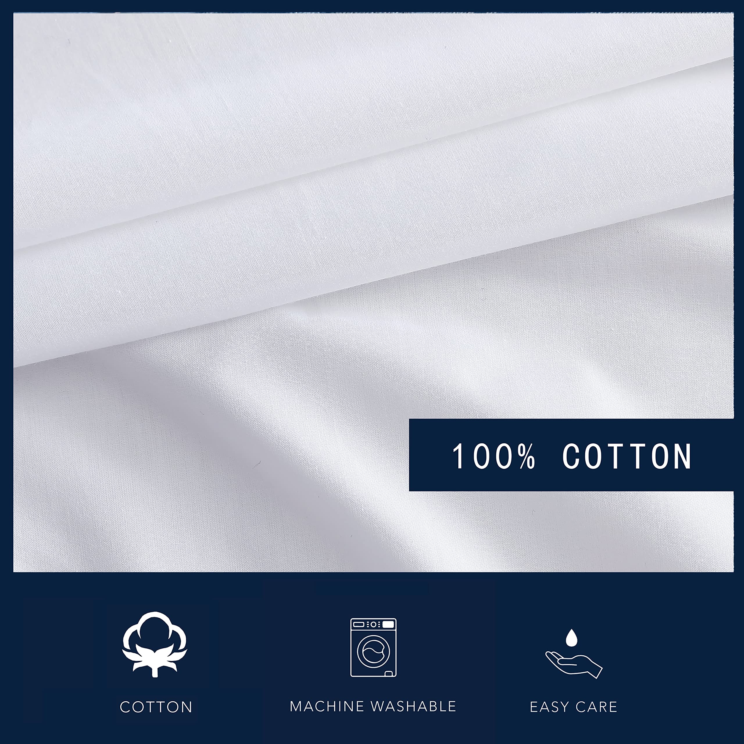 Nautica - Twin Sheet Set, Cotton Percale Bedding Set, Crisp & Cool, Fully Elasticized, Ideal Dorm Essentials (Solid Light Blue, Twin)