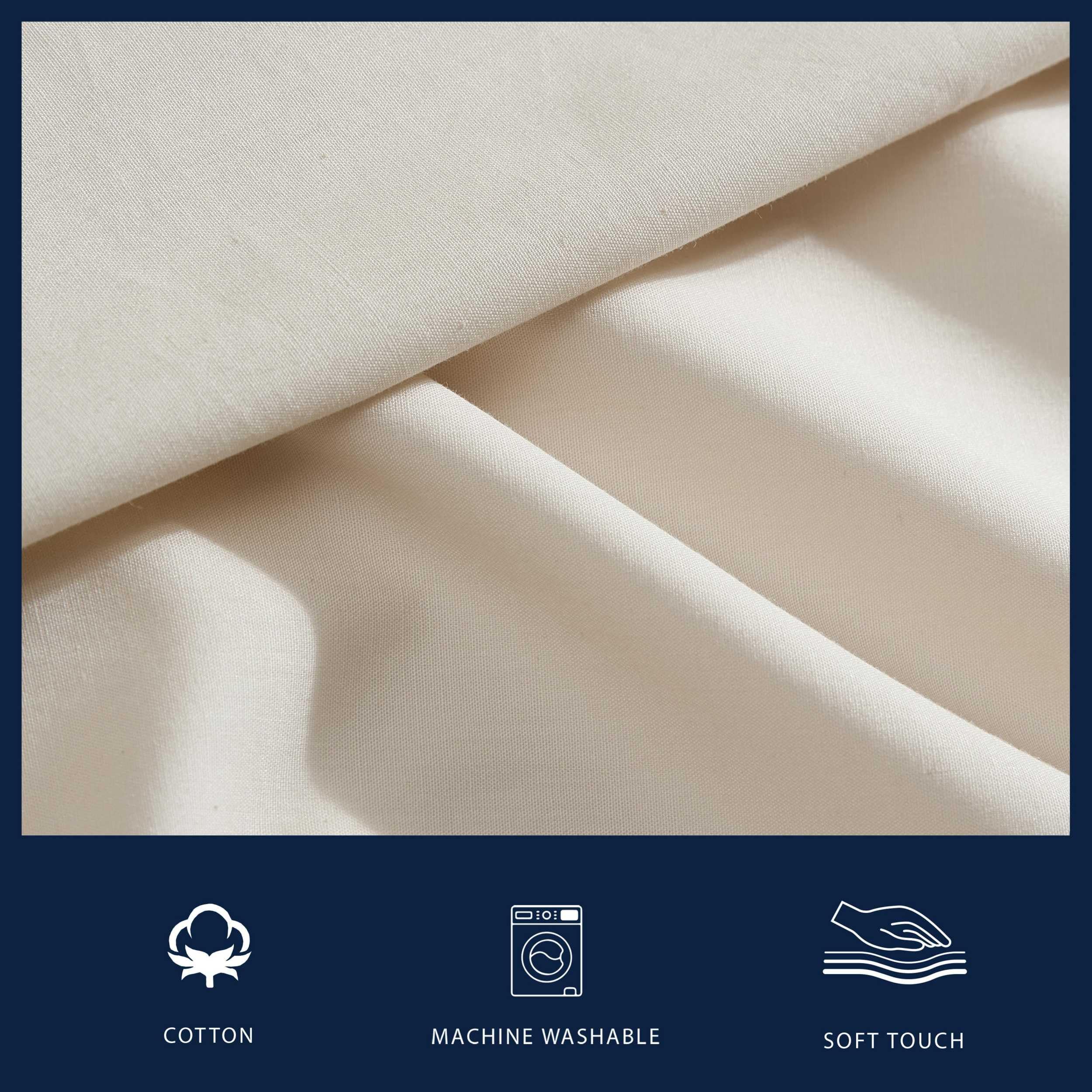 Nautica - Twin Sheet Set, Cotton Percale Bedding Set, Crisp & Cool, Fully Elasticized, Ideal Dorm Essentials (Solid Light Blue, Twin)