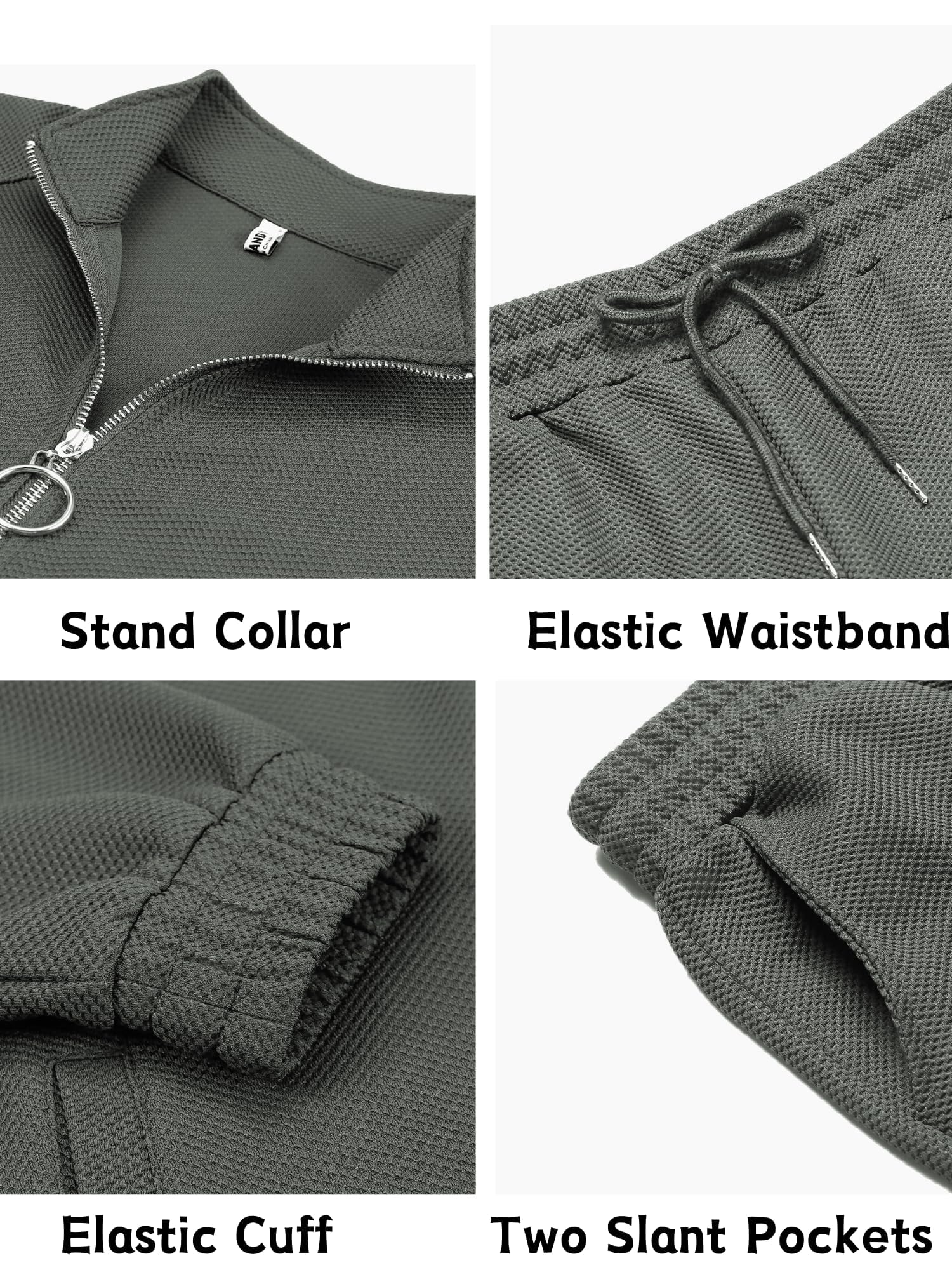 COOFANDY Mens 2 Piece Tracksuit Casual Sweatsuits Full Zip Track Suits Jogging Athletic Suit Sets