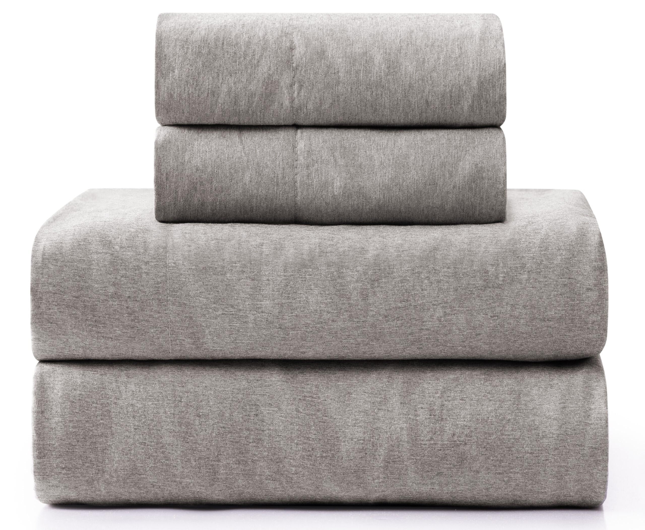 UGG Queen Sheet Set - 4 Piece Soft & Cozy Bedding with Deep Pocket Fitted Sheet (Fits Up to 15”), Flat Sheet and 2 Pillow Shams - Lightweight Sheets for Home & Bedroom, Navy Blue (Devon)